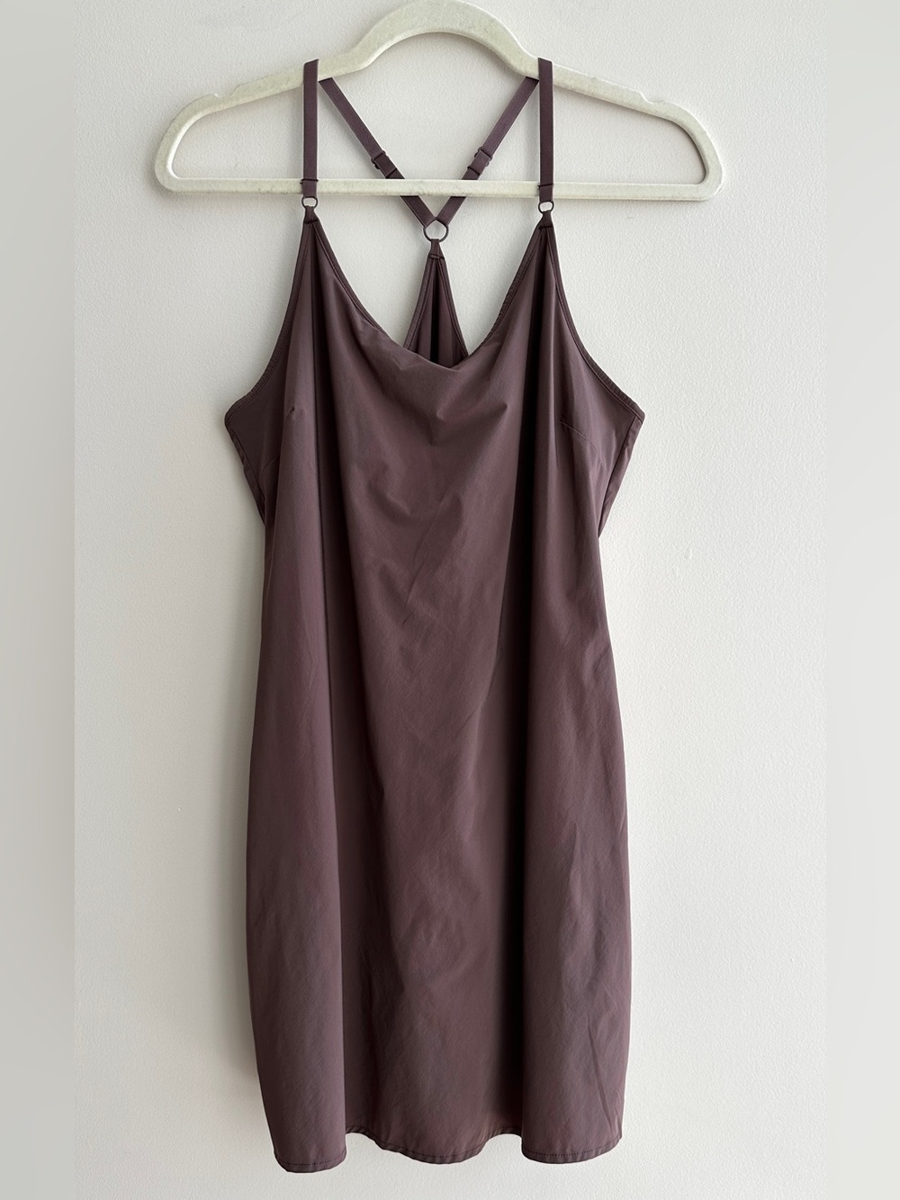Calvin Klein Performance Dress with Built-In Bike Shorts, Mauve, Size Medium